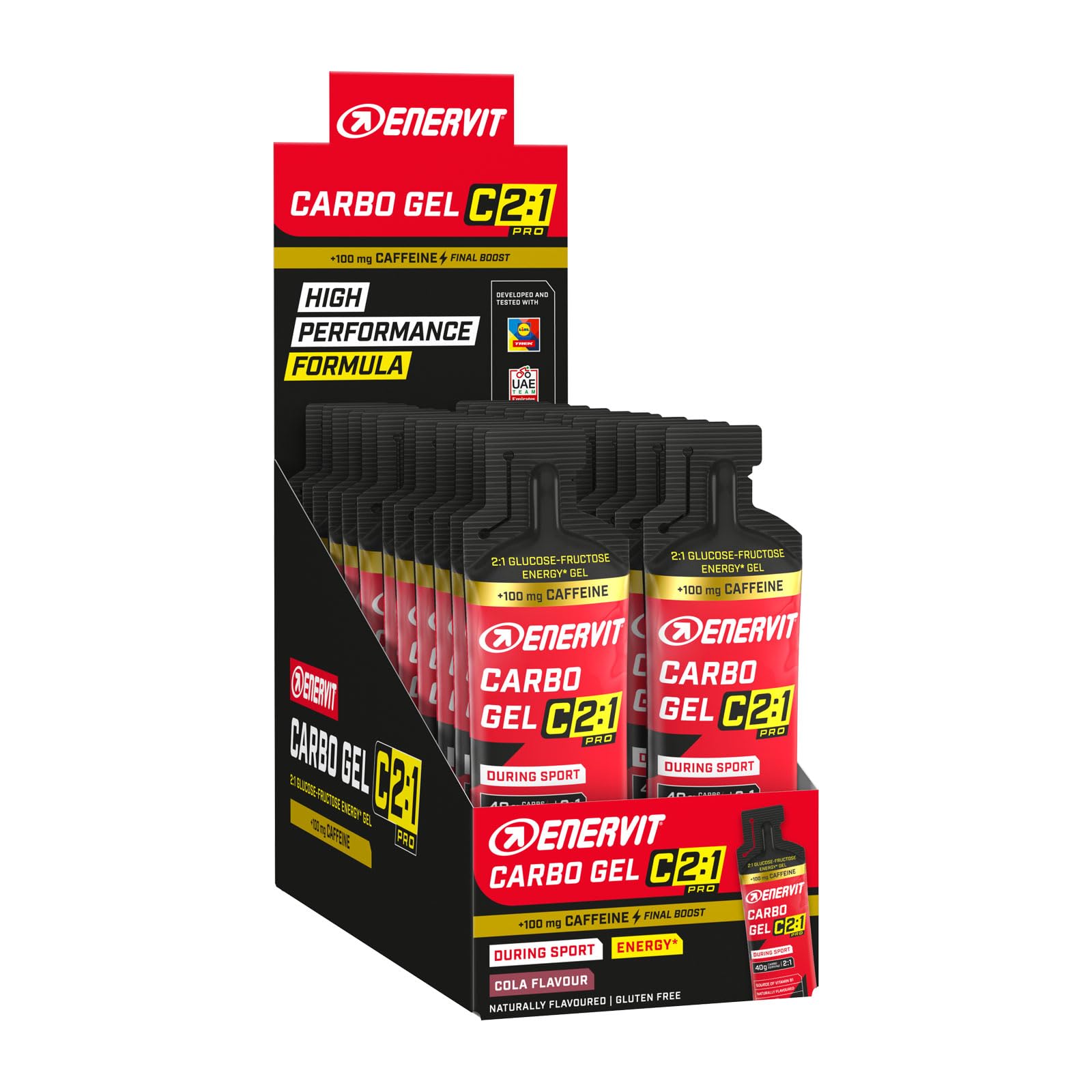 Enervit Carbo Gel C2:1PRO Cola with caffeine
