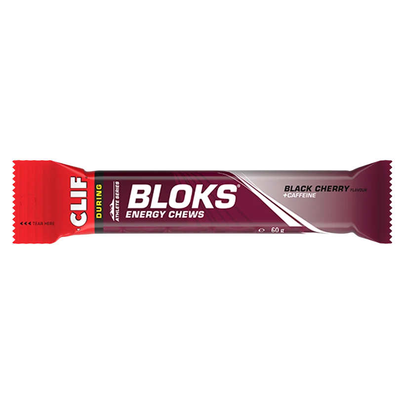 Clif Bloks Energy Chews, Black Cherry With Caffeine